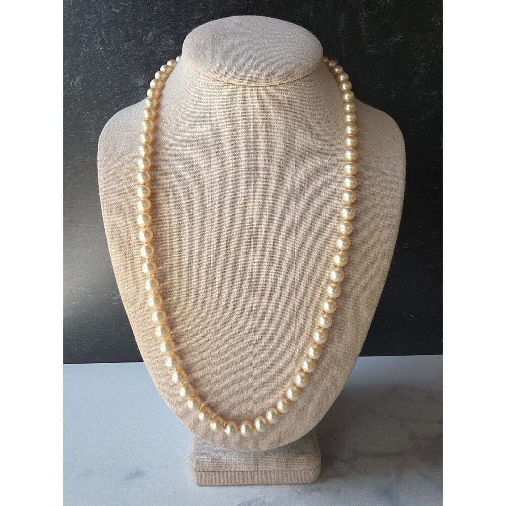 Faux Pearl Beaded Necklace Vintage Costume Jewelry READ Description